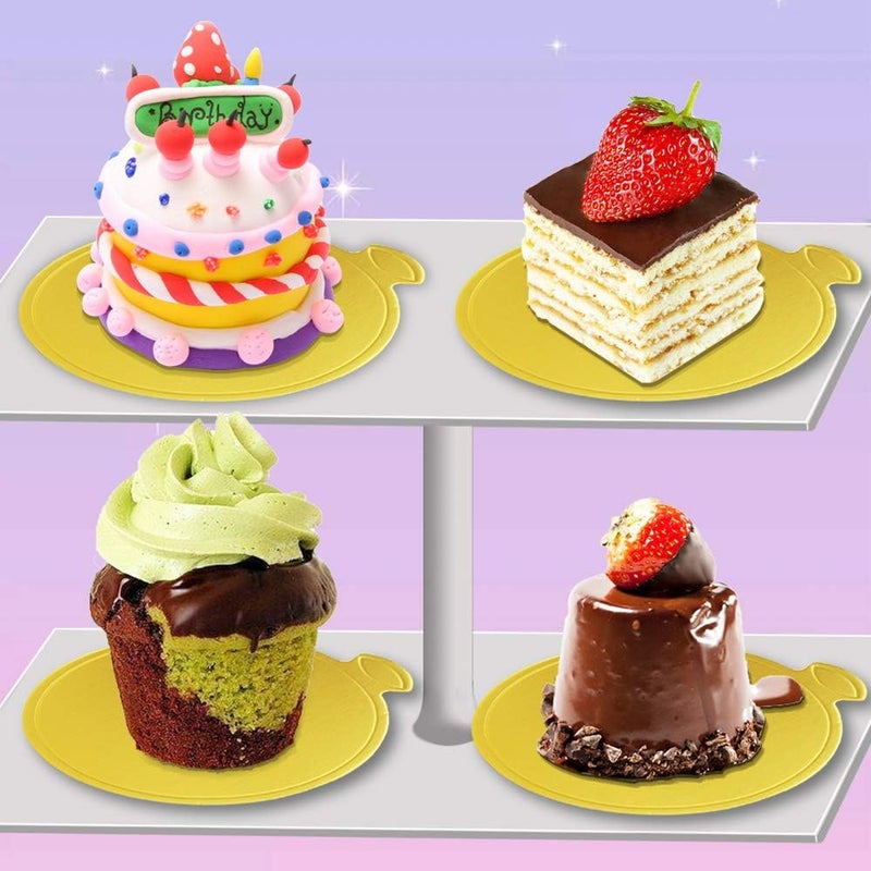 UPlama 200PCS Round Mini Cake Boards, Gold Circle Base Paper Cupcake Dessert Displays Tray Decorating Cakes Pastries Party Wedding Birthday Catering & Restaurant Bakeware - Image 5